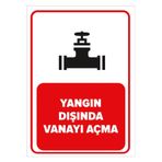Mıgnatıs Yangın Dışında Vanayı Açma Levhası - Sac Malzeme 50X70 Cm