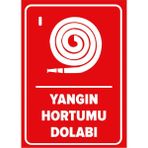 Mıgnatıs - Yangın Hortumu Dolabı Levhası - Sac Malzeme 50 x 70 cm