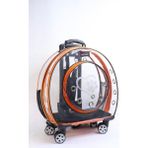 Migno TuruncuPlus Şeffaf Kedi Köpek Taşıma Çantası Çekçek Model Büyük Boy - 50 x 42 x 20 cm