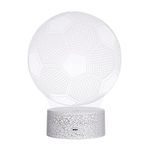 Mihaly 3D Futbol Gece Lambası 3D Led İllüzyon Lambası 3/7 Renk Değiştiren Işıklar Başucu Masası Masa Lambası Dokunmatik Kontrol ile Çocuklar İçin Hediyeler Ev Dekorasyonu