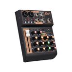 Mihaly o Mixer Taşınabilir 4 Kanallı DJ Mikser Konsolu USB ile Mini Karıştırma BT 48V Phantom 3 bantlı EQ Geri Döngü Düğmesi o Canlı lar için Konsol Stüdyo Partisi