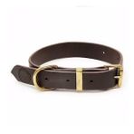 Mihos Handmade Deri Köpek Tasması Kahverengi L (46-55 CM) Cl-Mı-Br-L