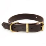Mihos Handmade Deri Köpek Tasması Kahverengi M (36-45CM) Cl-Mı-Br-M