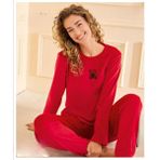 Mihra Kadın Kışlık Bisiklet Yaka Kadife Pijama Takımı 13165K - 1 Adet