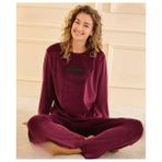 Mihra Kadın Kışlık Bisiklet Yaka Kadife Pijama Takımı 13166M - 1 Adet