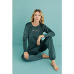 Mihra Kadın Pijama Takımı Uzun Kollu Soft Fransız Kadife Kışlık