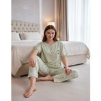 Mihra Kadın Ring Viskon Düğmeli Yaka Kısa Kol Likralı Pijama Takımı 40112Y - 1 Adet