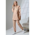 Mihran Butik Kadın Camel Mevsimlik Penye Alt Üst Spor ve Rahat Tesettür Takım - XL