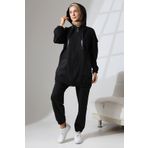 Mihran Butik Kadın Siyah Mevsimlik Penye Alt Üst Spor ve Rahat Tesettür Takım