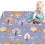 MIIMER Bebek Oyun Parkı matı 50x50 inç Gri Orman