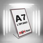 MİİMGLASS L TİPİ A7 PLEKSİ FÖYLÜK BROŞÜRLÜK-DİKEY A7 FÖYLÜK-20 Lİ PAKET