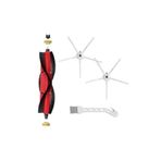 Mija Roborock S5 Max Uyumlu 4 Parça Yedek Filtre Fırça Seti Beyaz, kırmızı 701044S5B