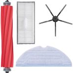 Mija Roborock S7 Sonic Mopping Uyumlu 4 Parça Yedek Filtre Fırça Seti Siyah