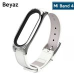 Mijobs Mi Band 5-4 Pu Deri Kayış Kordon-(5775)