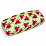 MIJOMA Geçmeli kilitli gözlük kılıfı – Suni deri kaplamalı sert kılıf kadife iç astar, gözlük ve güneş gözlüğü için sağlam saklama, Karpuz No. 2, 16 cm (Breite) x 6 cm (Tiefe) x 5 cm (Höhe)