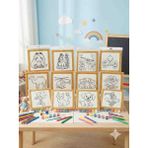 MİK Store Eğitici Çocuk Boyama Seti - Kendin Yap (DIY) Çerçeveli Tablo - Tam Set Hediye
