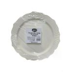 Mika Plastik Parti Davet Sunum Servis Sert Mika Tabak - 26 Cm. - Krem - 6 Adetlik Paket