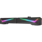 Mikado 2.0 10W RGB Ledli Oyuncu Siyah USB SoundBar 2.0 Speaker MD-S157