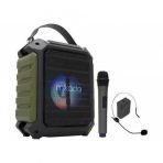 Mikado MD-115BT 20W 2 Adet Kablosuz El+ Baş-Ense Mikrofonlu USB SD Bluetoothlu Toplantı Anfisi