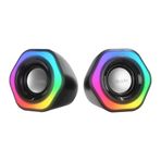 Mikado MD-176 Siyah Kasa 6W 1+1 RGB Aydınlatma USB Masaüstü Speaker