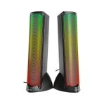 Mıkado MD-183 2.0 3W 2 Bluetooth RGB Aydınlatmalı Usb + 3.5 MM Usb 5V Hoparlör - Siyah