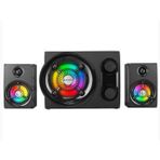 MİKADO Rampage RMS-G8 Antares 2+1 25W Bluetooth+USB-SD-FM Rainbow Siyah Led Işıklı Gaming Speaker Hoparlör