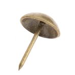 Mikadolly 100 Adet Bronz Yuvarlak Başlı Çiviler Vintage Dekoratif Çiviler Pirinç Döşeme Tırtıklı Başparmak Saplama Antika Bakır İtme Pimleri Mobilya Kanepe Sandalye Ahşap Kasa Orta Boy (Baş Çapı: 3/8",