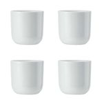 Mikasa Chalk 4 adet porselen yumurtalık seti, kahvaltı masaları için beyaz yumurtalık, 5 cm, porselen yumurta tutucu, bulaşık makinesinde yıkanabilir ve hediye kutusunda
