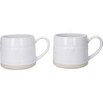 Mikasa Farmhouse Heart Stoneware 2li 380ML Beyaz Kupalar