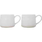 Mikasa Farmhouse Star Stoneware 2li 380ML Beyaz Kupalar