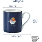 Mikasa Fine China 280ML Düz Taraflı Kupa Robin