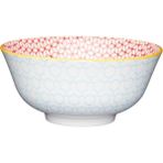 Mikasa Glazed Sırlı Seramik Kase Geometrik Mavi Desenli - 0 - 1 lt