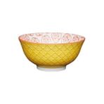 Mikasa Glazed Sırlı Seramik Kase Sarı Çiçek Desenli - 0 - 1 lt