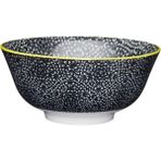 Mikasa Glazed Sırlı Seramik Kase Siyah Çiçek Desenli - 0 - 1 lt