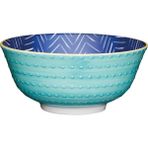 Mikasa Glazed Sırlı Seramik Kase Yapraklı Indigo Desenli - 0 - 1 lt