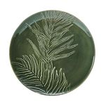 Mikasa Jardin yuvarlak servis tabağı, yeşil porselen servis tabağı, gıda için, 35 cm, mezeler ve meze için büyük servis tabağı, hediye kutusu ve bulaşık makinesinde yıkanabilir