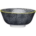 Mikasa KCBOWL15 Sırlı Seramik Kase Siyah Çiçek Desenli - Renkli - yok