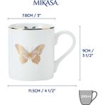 Mikasa Mkcanbfly China 280ML Düz Taraflı Kupa Kelebek