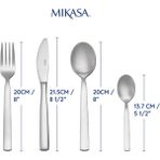 Mikasa MKCUTBEAU16PC Beaumont Paslanmaz Çelik 16 Parça Çatal Kaşık Bıçak Takımı - Gümüş