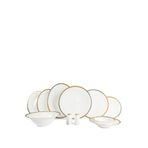 Mikasa Moor Adonita 72 Parça 12 Kişilik Bone China Yemek Takımı - Beyaz
