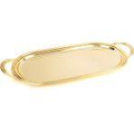 Mikasa Moor Altın Oval Kulplu Metal Tepsı 58X26CM