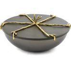 Mikasa Moor Branch 22x10 cm Kapaklı Gold Gri Kase