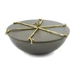 Mikasa Moor Branch 27x12 cm Kapaklı Gold Gri Kase