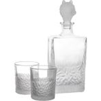 Mikasa Moor Buzlu Kurt Kapaklı Cam Viski Seti 3prç 800ML-280ML - 300 ml