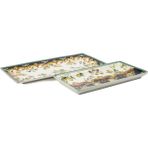Mikasa Moor Capri Flora 2li Dikdörtgen Servis Tabağı 31X25CM