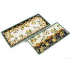 Mikasa Moor Capri Flora 2li Dikdörtgen Servis Tabağı 32 ve 25CM P388.119727 - 0 - 3 lt - Çok Renkli