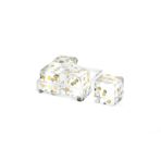 Mikasa Moor Clear Akrilik Dek 4lü 11x11x6cm Zar Seti