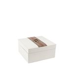 Mikasa Moor Ekose Deri Takı Kutusu 22x11 Cm - Beyaz