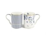 Mikasa Moor Fili E Fiori Mavi Beyaz 2li Kupa 380CC - 2 Adet - 380 ml