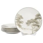 Mikasa Moor Forest Plaid 6lı Pasta Tabağı 20CM - Beyaz